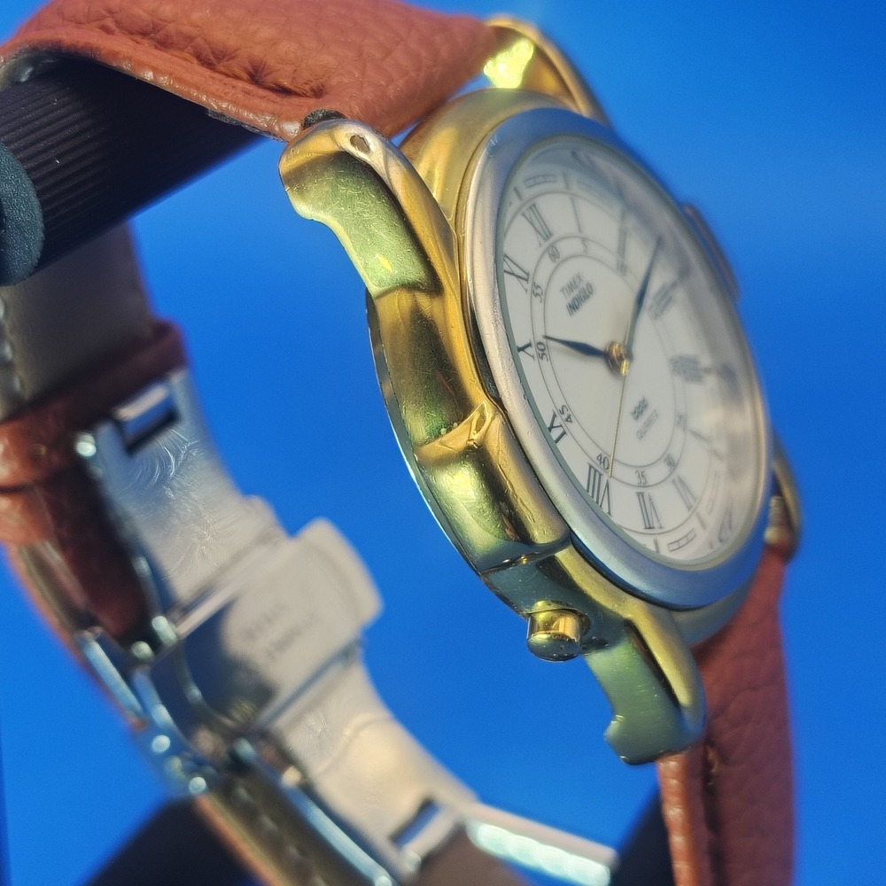 Vintage 1994 Timex Roman Dial 37mm Mens‎ Quartz Dress Watch Restored *No Indiglo - Picture 3 of 12
